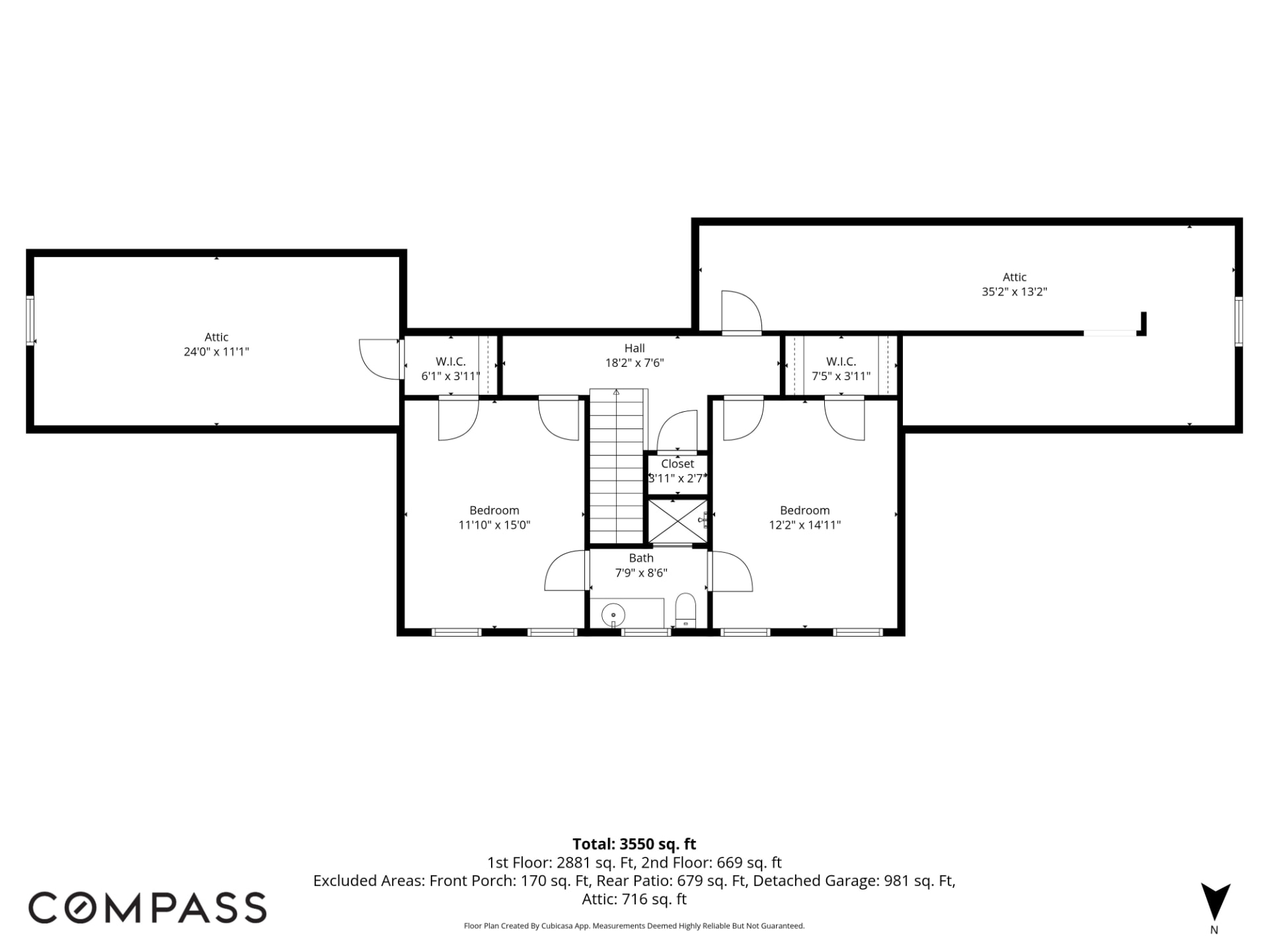 Main Residence — Second Floor floorplan for 961 Birdie Road